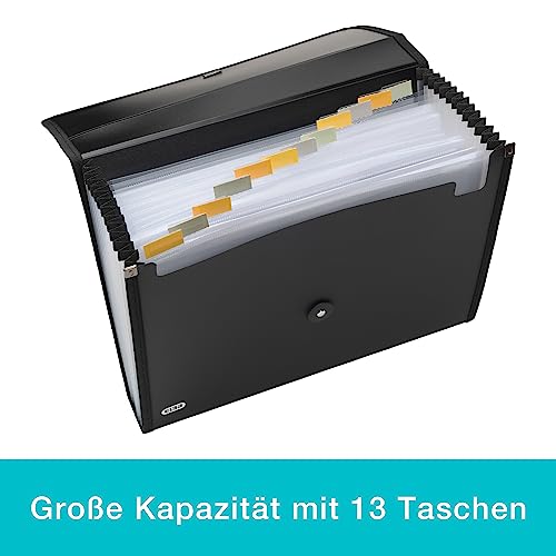 Elba Dokumentenmappe A4, Fächermappe - Schwarz