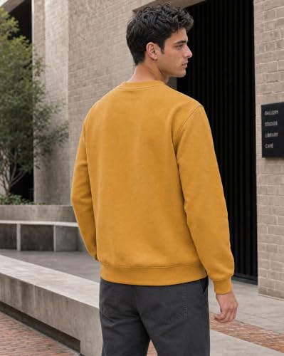Image of Nobero Sweatshirts for Man Stylish | 280 GSM Rich Cotton Fleece Solid Regular Fit Full Sleeve Sweatshirt for Men | Stylish Casual Wear Winter Crew Neck Sweatshirt for Men