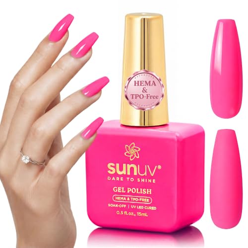 SUNUV 15ml TPO & Hema Free Gel Nail Polish, All Season UV LED Gel