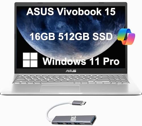 ASUS Vivobook 15 Laptop (15.6" FHD Anti-Glare, 16GB RAM, 512GB PC...