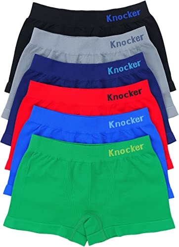 Tobeinstyle Boy's Pack Of 6 Seamless Solid Boxer Briefs - Large #TOP6