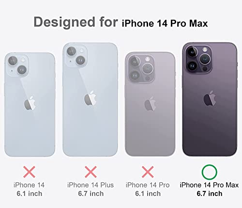 Image of KAPAVER for iPhone 14 Pro Max Matte Clear Case[Anti-Fingerprints ][Anti-Scratch] Frosted Translucent Shockproof Slim Cover 6.7 inches (Matte Black + Glass)