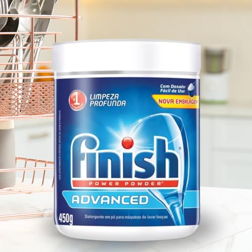 Kit Finish Lava Louças Detergente Pó 450g Secante Abrilhantador 250ml