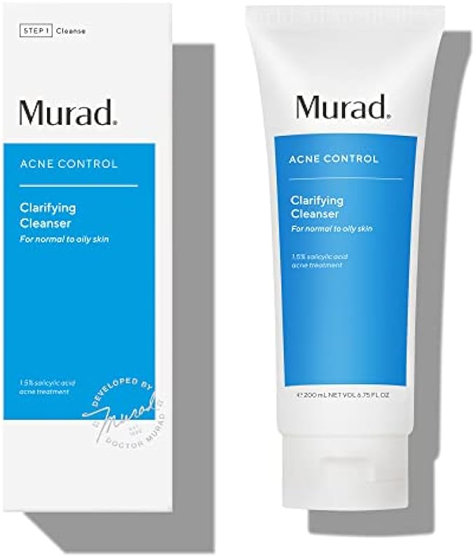 Murad Clarifying Cleanser - Acne Control Salicylic Acid & Green Tea Extract Face Wash - Exfoliating Acne Skin Care Treatment Backed by Science