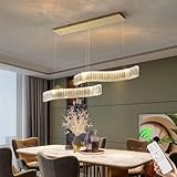 ✅ 【Lustre de restaurant largement utilisé】 Le lustre LED au design moderne en cristal avec télécommande convient à n'importe quelle pièce, telle que la salle à manger, la chambre, le salon, l'îlot de cuisine, le bureau, l'entrée, le couloir, le bureau, la salle de conférence, la salle d'exposition, l'hôtel, barre, etc. La plage de réglage de la suspension et du cordon d'alimentation est de 5 cm à 150 cm, ce qui est très adapté à la hauteur de votre plafond, qu'il soit bas/haut, plat/incliné,