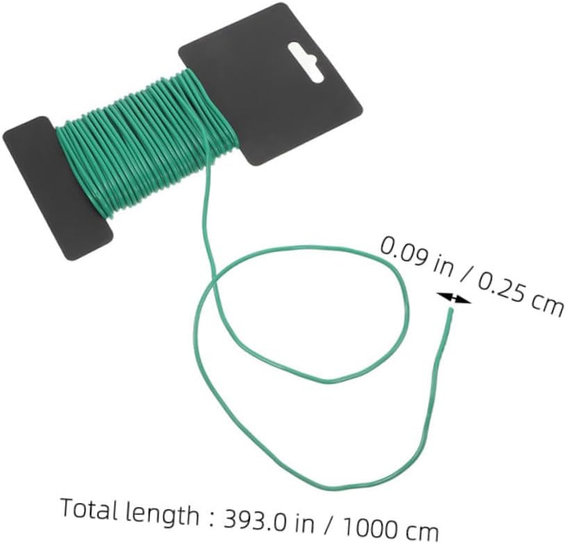 BESPORTBLE Soft Garden Plant Ties for Climbing Plants 2.5mm x 10m Green Flexible Ties for Indoor and Outdoor Use for Supporting Tomatoes Vegetables and Flowers