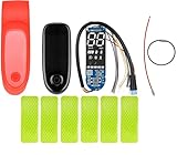 11pcs Scooter Dashboard Bundle Kit Compatible with Segway Ninebot F20, F25, F30, F40 - Includes Dashboard, Keychains, Reflective Stickers, Waterproof Cover, and Switch Panel