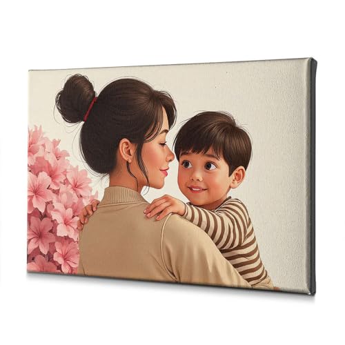 Idée cadeau tableau Mère et Enfant toile décorative 30x40 cm