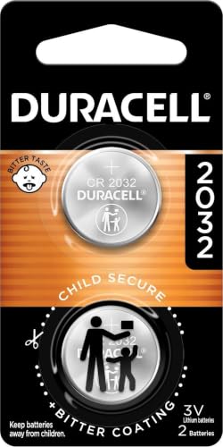 Duracell 2032 Lithium Battery, 2 Count, AirTag & Key Fob, CR2032 3V Cell