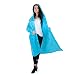 BlinQ Portable Rain Poncho Rain Jacket Raincoat with Drawstring Hood and Pocket | Extra Long Lightweight Packable Waterproof Rainwear | Adult Reusable Men Womens Rain Coat for Outdoor Travel - Blue