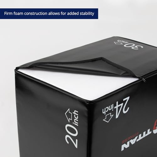 image for Titan Fitness 3-in-1 Soft Foam Plyometric Box, 20