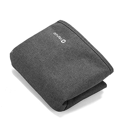Yarwo Sewing Machine Dust Cover with Top Handle and Pockets Compatible with Brother, Singer and Most Standard Sewing Machine, Gray with Arrow