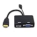 Produktbild Chenyang Splitter, HDMI auf VGA & HDMI-Buchse, Splitter mit Audio-/Videokabel, Adapter für HDTV / PC-Monitor