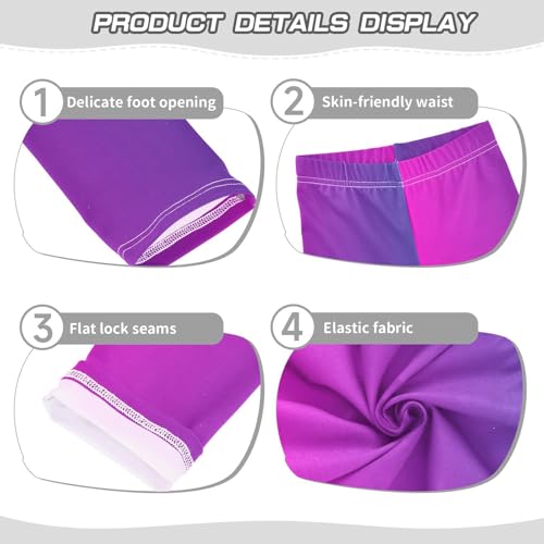 DOMIKING Gradient Purple Girl's Leggings Pants Kids' Yoga Pants Stretchy Active Legging 4 Years3