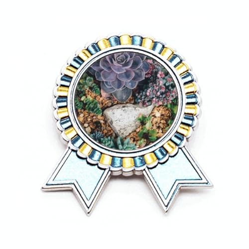 Broche fleur st flower science nature en métal pour tenue de bureau