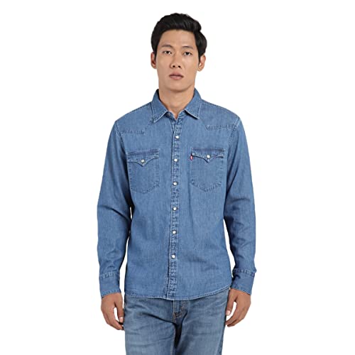 Levi's Men's Solid Slim Fit Denim Shirt