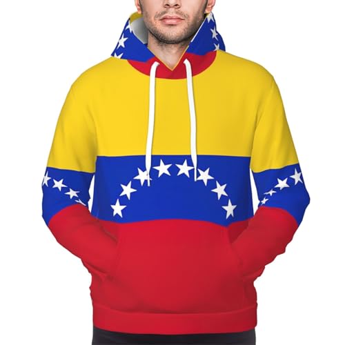 Sweat à capuche drapeau Venezuela pour homme - Pull décontracté et léger