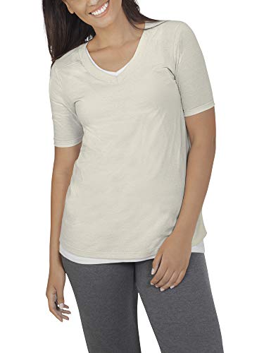 Fruit of The Loom Women's Crafted Comfort Sweatshirts, Pants, & Tri-Blend Tees, White Fleck, Small