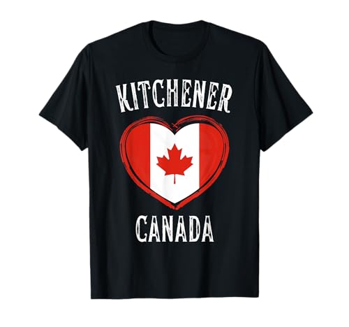 Canada Flag Heart Kitchener City Camiseta