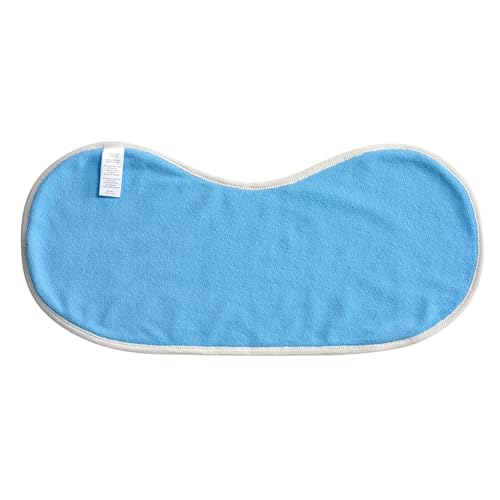 Kiddologic Baby Burp Cloth, Triple Protection, 2 Layers Soft Absorbent Terry, Waterproof Inner Lining, Large Size and Curved Design for Extra Coverage, Newborn/Infant Boy Burping Rag, Sky Blue2