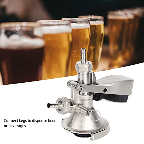 Bierfasskupplung Edelstahl für Zuhause Keg Coupler A Typ Bierfasszubehör zur Verbindung von Fässern Tireuse à Bière für perfektes Zapfen