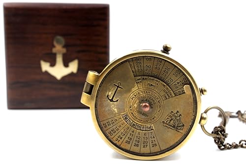 KRAFTBAZAR Pocket Compass, Camping Travelling Equipment, Boat Compass, Engraved Brass Compass, Home Decor, Gifts for Kids Children Teen Family, Nautical Navy Compass