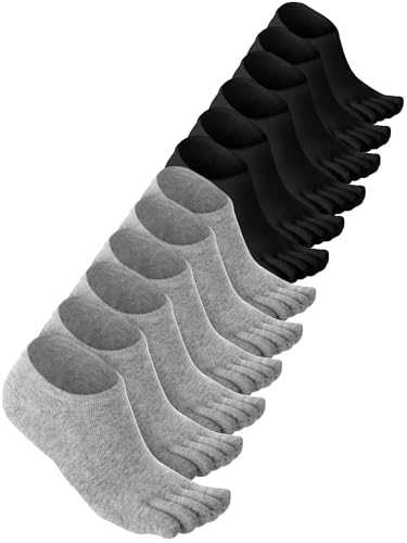 Image of Bencailor Women Toe Socks Cotton No Show Sock