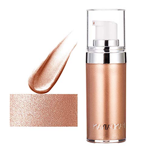 FeiDing Liquid Highlighter Illuminator Rose Gold Body Shimmer Oil Spray For Face Arm Leg Shimming Glow Lotion For Dark Skin Glitter For Body Shimmer (Rose Gold)