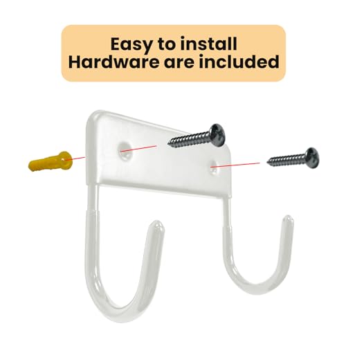 LIFTATAPA Ironing Board Hanger Wall Mount, Ironing Board Holder Organizer Wall Rack for Laundry Rooms Space-Saving Storage Rack Hanging Shelf Hanger (White)