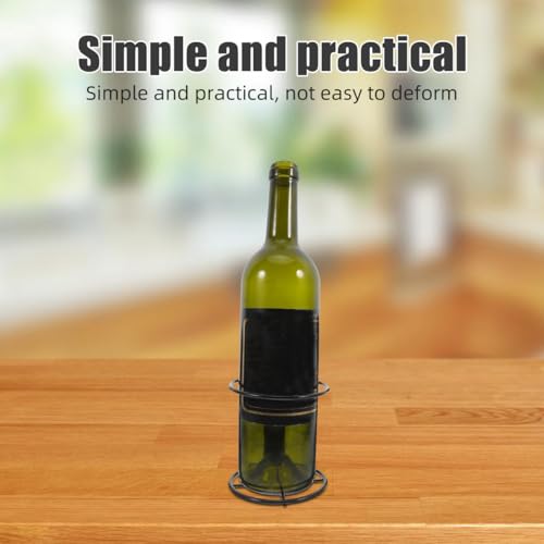 Veemoon Wall Mounted Single Wine Rack, 4pcs Metal Bottle Display Stand Simple Wine Holder Rustic Wire Bottle Holder for Home Kitchen Restaurant Bar Storage Organizer by Veemoon - Image 5