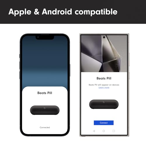 Image of Beats Pill - Wireless Bluetooth Speaker and Portable Charger via USB-C - Up to 24 Hours Battery Life, IP67 Water Resistant, Apple & Android Compatible, Built-in Microphone - Matt Black