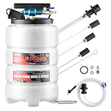 VEVOR Fluid Extractor, 9.5 L Capacity, Pneumatic/Manual Vacuum Oil Extractor Pump with 59 in Long Horse & Three 47 in Extension Tubes, Oil Change Pump with PE Tank for Cars, Lawn Mowers, Boats