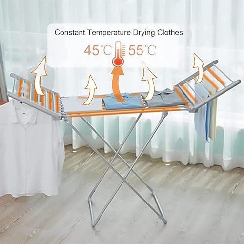 Compact Electric Clothes Dryer Folding Heated Rack for Fast Laundry Drying in Home Apartment Bathroom. (A)