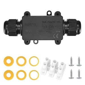 Newoutset IP68 Wasserdichte Abzweigdose 2-Wege