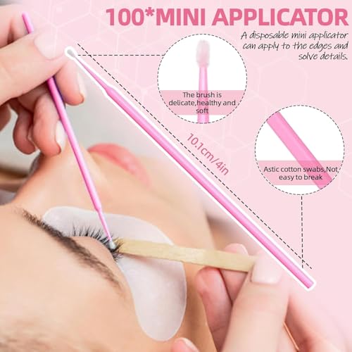 QUKLOGEN Kit d'extension de Cils Fluffy Bricolage Kit 772 D Curl Faux Cils,Lash Bond and Seal,Dissolvant de Cils,Réutilisable Brosse Cils,Lash Pinces,Une Fois Brosse Applicateu – vue 9