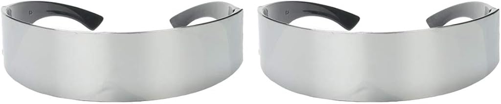 Prettyia Pack of 2pcs Fun Metallic Silver Futuristic Soldier Space Alien Robot Costume Sunglasses Cosplay Accessories Photobooth : Clothing, Shoes & Jewelry