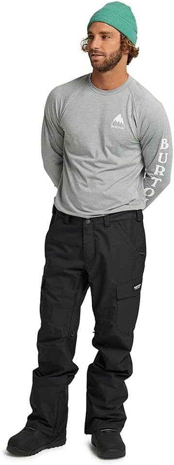 Burton Mens' Cargo 2L Waterproof Snow Pants (Short) (Short, Large, True Black)