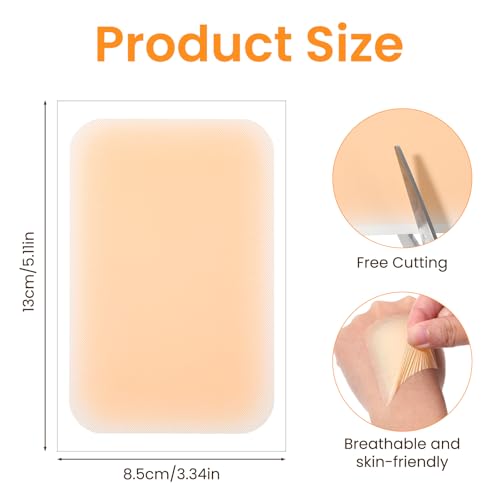 Sibba 15Pcs Invisible Tattoo Cover Up Patch, Ultra-Thin Tattoo Cover Up Tape Waterproof Breathable Concealer for Tattoos Scars Bruises Most Skin Tone