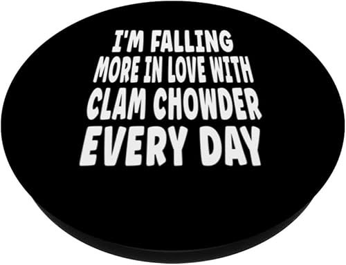 Miniatura 2 de Funny Clam Chowder Valentine Joke - Falling In Love PopSockets Swappable PopGrip