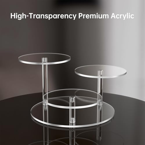 NiHome Clear Acrylic Display Stand for LEGO Botanical Collection Sets, Multi-Tier Showcase Figurine Display Shelf Riser for Collectibles and Room Decor, Perfume Riser Holder, Tabletop Plant Stand by NiHome - Image 2