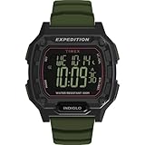 Timex Orologio da uomo Expedition Ridge 43 mm - Verde Due Pezzi a Sgancio Rapido Digitale Neg Display Quadrante Cassa Nera
