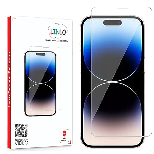 Image of Tempered Glass Screen Protector Compatible for Apple iPhone 14 Pro with Full Screen Coverage; Except Edges and Easy Installation Kit(Transparent), Pack of 1
