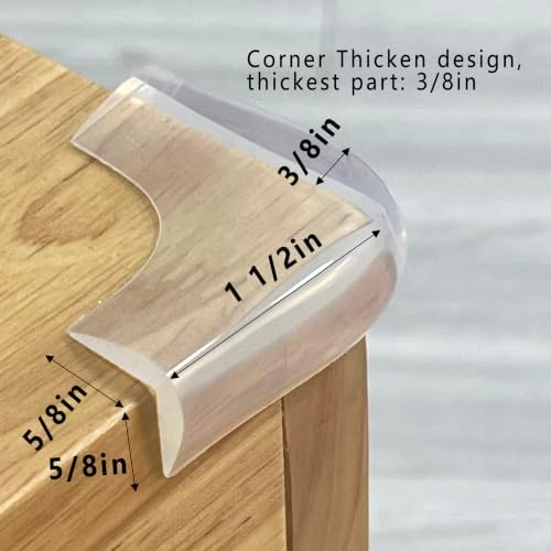 Food-Grade Silicone Clear Corner Protector Baby Proofing Furniture Guard — 사진 3