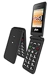 Plum Flipper - Unlocked GSM Flip Phone Big Screen Big Keypad FM Radio Camera Flash Light Tmobile MetroPCS Simple Mobile Straight Talk - Black