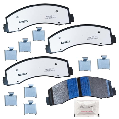 Image of Bendix Fleet Metlok MKD2087FM Semi-Metallic Front Brake Pads for Ford Expedition 2021-2018, F-150 2020-2018, Lincoln Navigator 2021-2018