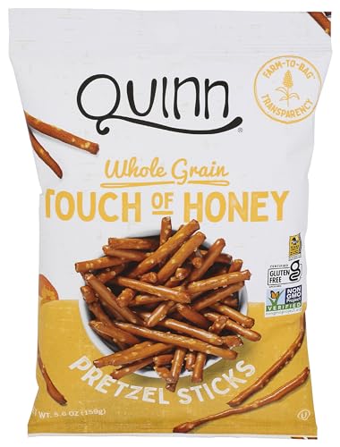Quinn Touch of Honey Pretzel Sticks, Gluten Free Pretzels, Corn Free, Soy Free, Non-GMO, 7 oz Bag