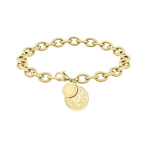 Liebeskind Berlin Armband mit Anhänger aus Edelstahl (Gold), 20 cm