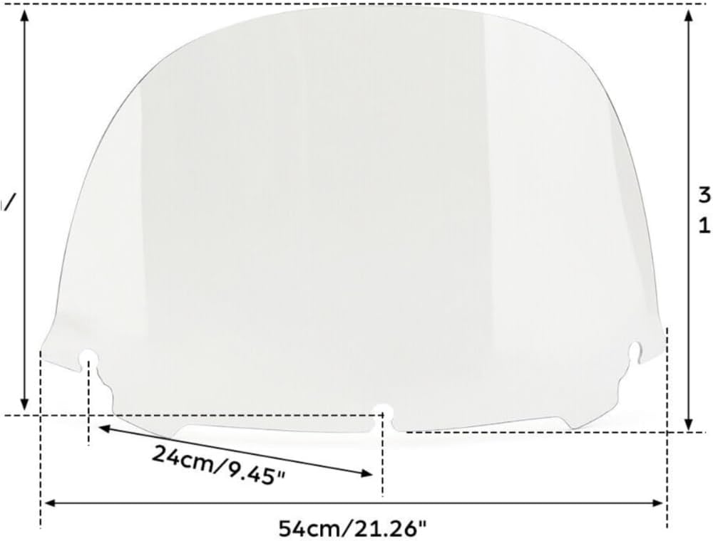 12.5" Clear Windshield Fits Street Assembly Set
