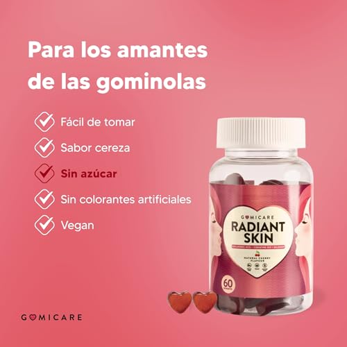 Miniatura 5 de Gomicare - Gominolas De Ácido Hialurónico Coenzima Q10 Selenio Vitamina C, E Y Zinc - Para Mantener La Piel Hidratada Y Antienvejecimiento - 60 Unidades - Veganas - Sin Azúcar - Sin Gluten