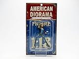 coche American Diorama- Coche de colección en Miniatura, Color Negro y Azul (23868)